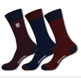 Lot de 3 paires de chaussettes Serge Blanco en coton - Livraison offerte