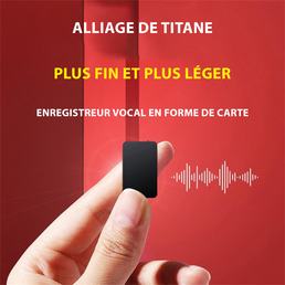 Enregistreur audio numérique ultra mince - Livraison offerte