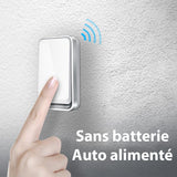 Sonnette sans fil - sans batterie - auto alimenté - Livraison Offerte