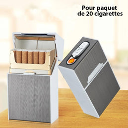 Etui à cigarette avec briquet USB intégré