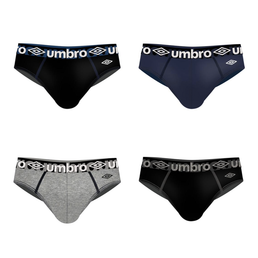 Lot de 4 slips en coton de la marque Umbro - Livraison offerte