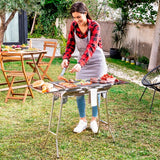 Barbecue pliable en acier inoxydable au charbon de bois - Livraison offerte