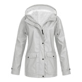 Manteau imperméable coupe-vent à capuche pour femme - Livraison offerte