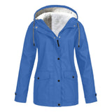 Manteau imperméable coupe-vent à capuche pour femme - Livraison offerte