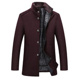 Veste manteau parka chaude en laine pour homme - Livraison offerte