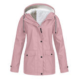 Manteau imperméable coupe-vent à capuche pour femme - Livraison offerte