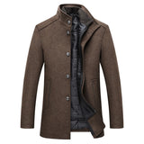 Veste manteau parka chaude en laine pour homme - Livraison offerte