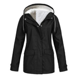 Manteau imperméable coupe-vent à capuche pour femme - Livraison offerte