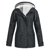 Manteau imperméable coupe-vent à capuche pour femme - Livraison offerte