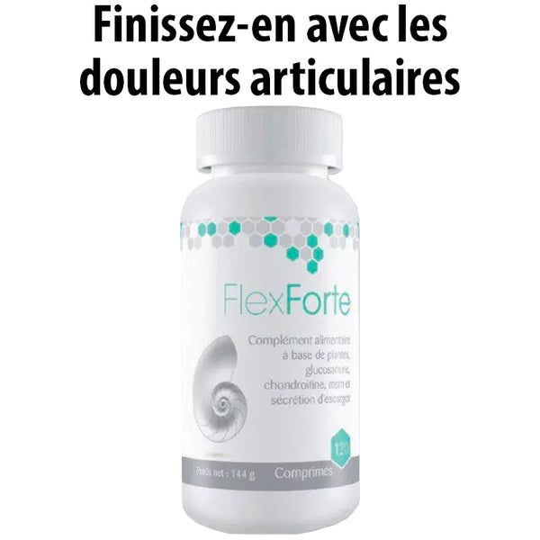 FlexForte - Complémentaire à base de plantes - pour en finir avec les douleurs articulaires - 180 gélules - Livraison Offerte