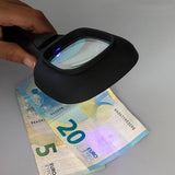 Loupe avec Lumière LED et Ultraviolette (détection de faux billets) - Livraison offerte